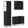 Juego de muebles de baño 3 pcs Roble negro 80 x 33 x 60 cm