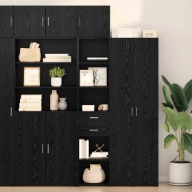 Alacena Roble Negro 40 x 42,5 x 185 cm Madera contrachapada