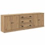 Tableros Lateral 3 pcs Madera Vieja 210 x 35,5 x 67,5 cm