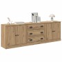 Tableros Lateral 3 pcs Madera Vieja 210 x 35,5 x 67,5 cm