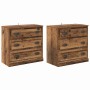 Tableros Lateral 2 pcs Madera Vieja 70 x 35,5 x 67,5 cm