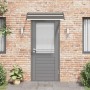 Marquesina de puerta PC negro 120x75 cm