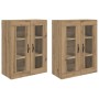 Armarios de pared 2 pcs Roble artesanal 69,5 x 34 x 90 cm en Aparadores | Comprar online en Foro24