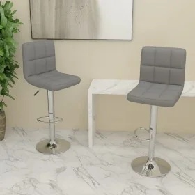 Kitchen stools 2 units light gray fabric by vidaXL, Kitchen stools - Ref: Foro24-334239, Price: 109,73 €, Discount: %