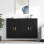 Gabinetes montados en la pared 2 pcs Roble Negro
