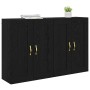 Gabinetes montados en la pared 2 pcs Roble Negro