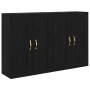 Gabinetes montados en la pared 2 pcs Roble Negro