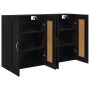 Gabinetes montados en la pared 2 pcs Roble Negro
