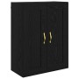Gabinetes montados en la pared 2 pcs Roble Negro