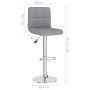 Küchenhocker 2 Einheiten hellgrauer Stoff von vidaXL, Küchenhocker - Ref: Foro24-334239, Preis: 111,83 €, Rabatt: %
