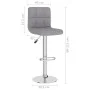 Taburetes de cocina 2 unidades tela gris claro de vidaXL, Taburetes de cocina - Ref: Foro24-334239, Precio: 109,73 €, Descuen...