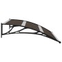 Marquesina de puerta PC negro 120x75 cm