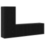 Unidades de pared para TV Montaje en la pared 5 pcs Roble Negro