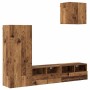 Unidades de pared para TV 4 pcs Madera Vieja