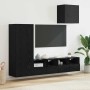 Unidades de pared para TV 4 pcs Roble Negro