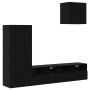 Unidades de pared para TV 4 pcs Roble Negro