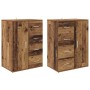 Tableros Lateral Corona 2 pcs Madera Vieja 59 x 39 x 80 cm