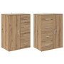 Tableros Lateral Corona 2 pcs Roble artesanal 59 x 39 x 80 cm