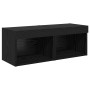 Unidades de TV de Pared con LED 8 pcs Roble Negro