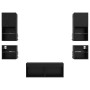 Unidades de TV de Pared con LED 8 pcs Roble Negro