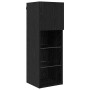 Unidades de pared para TV 5 pcs Roble Negro 60 x 30 x 30 cm