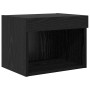 Unidades de pared para TV 5 pcs Roble Negro 60 x 30 x 30 cm