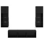 Unidades de pared para TV 5 pcs Roble Negro 60 x 30 x 30 cm