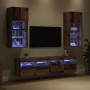 Unidades de TV de Pared con LED 5 pcs Madera Vieja
