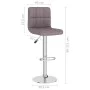 Kitchen stools 2 units gray taupe fabric by vidaXL, Kitchen stools - Ref: Foro24-334248, Price: 135,50 €, Discount: %