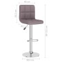 Küchenhocker 2 Einheiten grau-taupefarbener Stoff von vidaXL, Küchenhocker - Ref: Foro24-334248, Preis: 138,09 €, Rabatt: %
