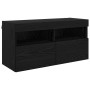 Unidades de TV de Pared con LED 5 pcs Roble Negro
