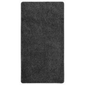 Alfombra peluda antideslizante gris oscuro 80x150 cm