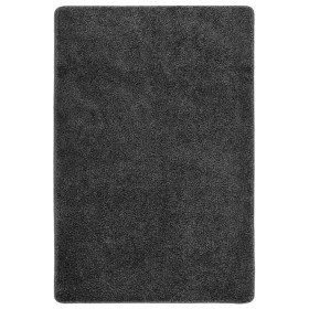 Alfombra peluda antideslizante gris oscuro 140x200 cm en Alfombras | Comprar online en Foro24