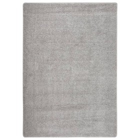 Alfombra peluda antideslizante gris claro 160x230 cm