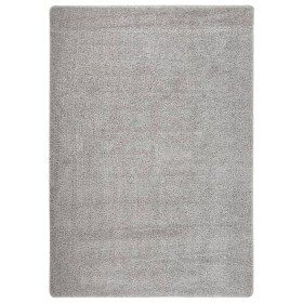 Alfombra peluda antideslizante gris claro 160x230 cm
