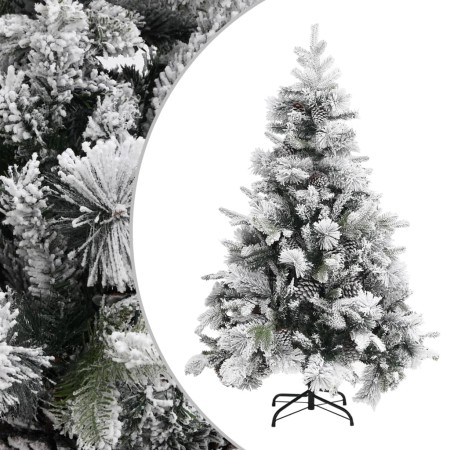 Árbol de Navidad con nieve flocada y piñas PVC y PE 150 cm en Arboles de navidad | Comprar online en Foro24