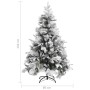 Árbol de Navidad con nieve flocada y piñas PVC y PE 150 cm en Arboles de navidad | Comprar online en Foro24