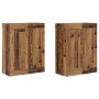 Gabinetes montados en la pared 2 pcs Madera Vieja