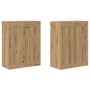 Gabinetes montados en la pared 2 pcs Roble artesanal