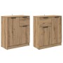 Tableros Lateral 2 pcs Roble artesanal 60 x 30 x 70 cm