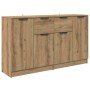 Tableros Lateral 2 pcs Roble artesanal 60 x 30 x 70 cm