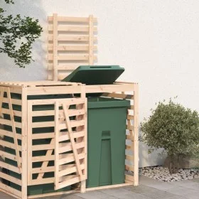 Extension for solid pine wood trash bin shed by vidaXL, Waste container supports - Ref: Foro24-825107, Price: 80,55 €, Discou...