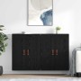 Gabinetes montados en la pared 2 pcs Roble Negro