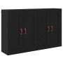 Gabinetes montados en la pared 2 pcs Roble Negro