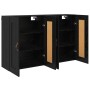 Gabinetes montados en la pared 2 pcs Roble Negro