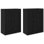 Gabinetes montados en la pared 2 pcs Roble Negro