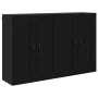 Gabinetes montados en la pared 2 pcs Roble Negro