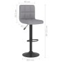 Küchenhocker 2 Einheiten aus hellgrauem Stoff von vidaXL, Küchenhocker - Ref: Foro24-334282, Preis: 111,42 €, Rabatt: %