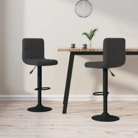 Kitchen stools 2 units black velvet by vidaXL, Kitchen stools - Ref: Foro24-334302, Price: 117,18 €, Discount: %