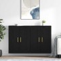 Gabinetes montados en la pared 2 pcs Roble Negro